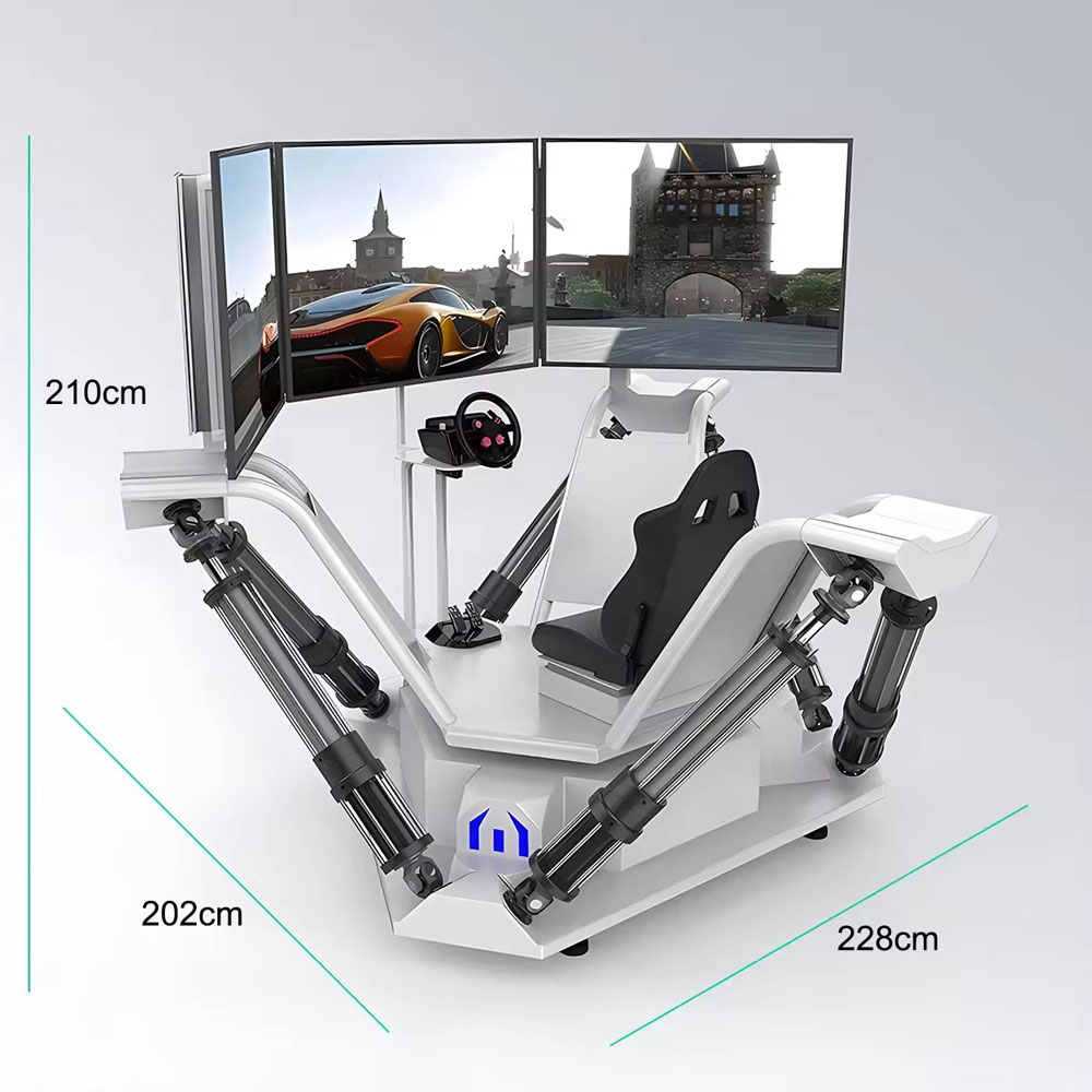 3 screen Racing Simulator Arcade Machine 6DOF Racing Car - Arcade Game Simulator - 3